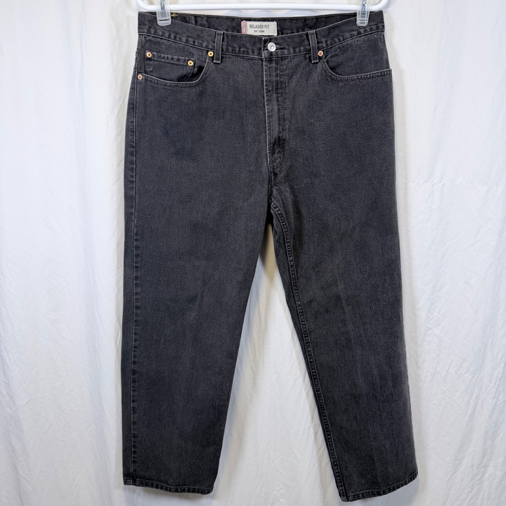 Levi's Jeans 550 Relaxed Fit‎ Black Tapered Leg Denim W38 L30